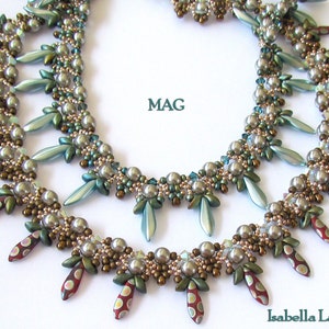 MAG Necklace Beadwork Exclusively PDF Beading tutorial for personal use only image 1