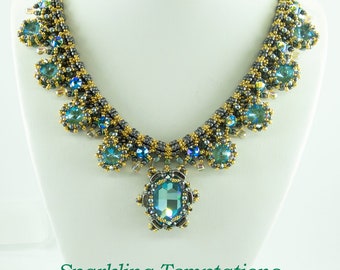 Swarovski Fancy Oval stone and Rivoli Necklace with New FIXER beads D.I.Y Beading Necklace KIT