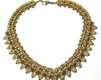 AMARYLLIS SuperDuo Beadwork Necklace  tutorial instructions for personal use only