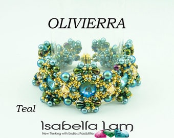 Olivierra crystal Rose Montee and Rivoli stone bracelet Kit and Tutorial