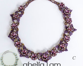 Herrin Lace Halskette Perle nach Perle Exquisit Einfaches Perlenweben Kit
