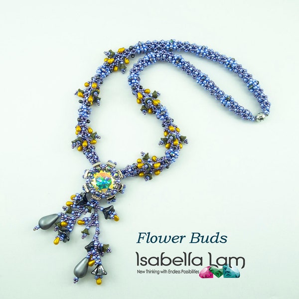 Flower Buds Fixer pendant Necklace Pdf tutorial instructions for personal use only