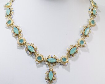 Pagonelle Swarovski components Beadwork Necklace Beading Kit (Instruction and Materials)