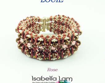 Kit de bracelets LOUIE croissant et cristal autrichien Rose Montee et tutoriel