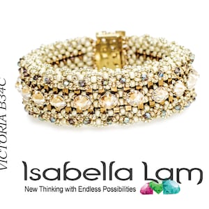 VICTORIA Swarovski Rose Montee pärlbroderiarmband DIY pärlbroderikit handledning
