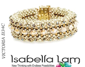 VICTORIA Swarovski Rose Montee Beadwork Bracelet DIY Beading Kit Tutorial