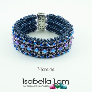 VICTORIA Swarovski Rose Montee pärlbroderiarmband DIY pärlbroderikit handledning