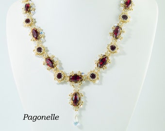 Pagonelle Swarovski components Beadwork Necklace Beading Kit (Instruction and Materials)