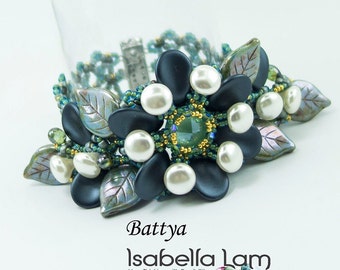 BATTYA Swarovski Rivoli Blooming Beadwork Bracelet DIY Beading Kit Tutorial