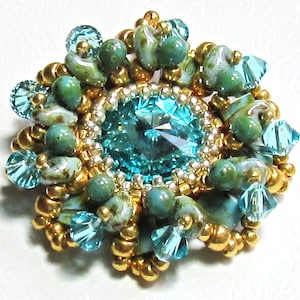 VERON Pendant  PDF Beading tutorial with SuperDuo beads for personal use only
