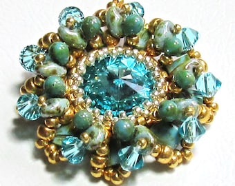 VERON Pendant  PDF Beading tutorial with SuperDuo beads for personal use only