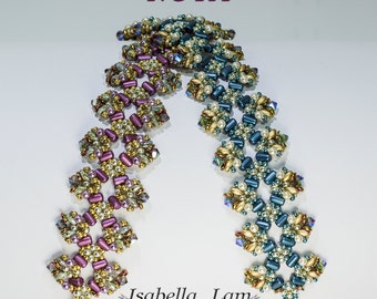Tutoriel NOYA Rulla Twohole Beads Superduo et O Beads Bracelet pour usage personnel uniquement