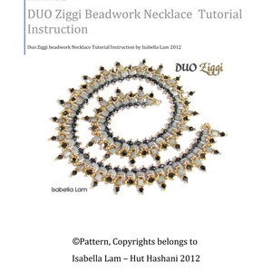 DUO Ziggi SuperDuo Beadwork Necklace Pdf tutorial instructions for personal use only image 3