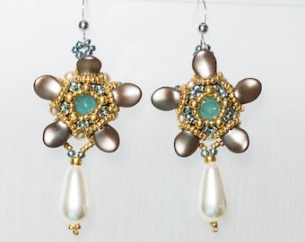VINO Swarovski Chatton Earrings tutorial instructions for personal use only