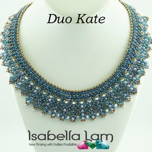 Duo Kate SuperDuo and Austrian Crystal Bead Necklace Kit and Tutorial