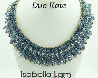 Duo Kate SuperDuo and Austrian Crystal Bead Necklace Kit and Tutorial