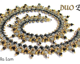 DUO Ziggi SuperDuo Beadwork Necklace Pdf tutorial instructions for personal use only