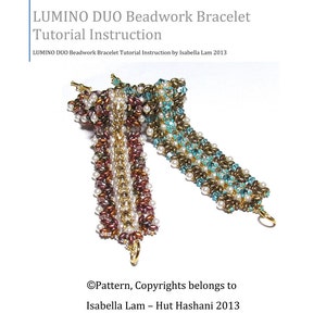 LUMINOS DUO Swarovski Roses Montes-pärlor och SuperDuo-pärlorarmband – handledning, endast för personligt bruk