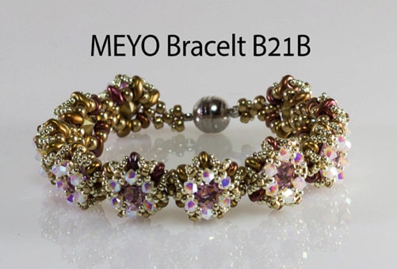 MEYO Swarovski Round Stones Beadwork Bracelet DIY Beading Kit
