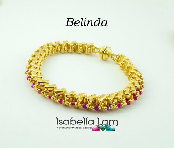 BELINDA 24K FIXER Beads and Austrian Crystal Bracelet Kit and 
