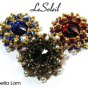 LeSoleil Pendant  PDF Beading tutorial with SuperDuo beads for personal use only