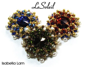LeSoleil Pendant  PDF Beading tutorial with SuperDuo beads for personal use only