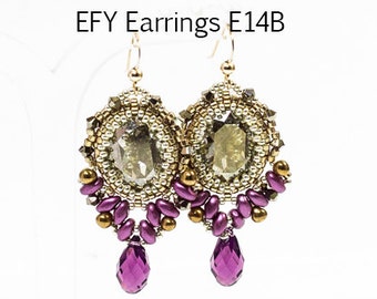 EFY Swarovski  Earrings DIY Beading Kit (Instruction and Materials)