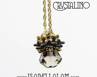 Tutoriel pendentif goutte de pluie CRYSTALINO Swarovski 6022 XIRIUS Instructions pour usage personnel uniquement