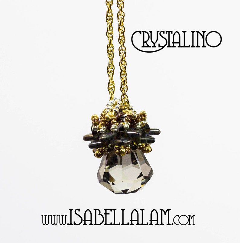 CRYSTALINO Swarovski 6022 XIRIUS Raindrop pendant Tutorial | Etsy