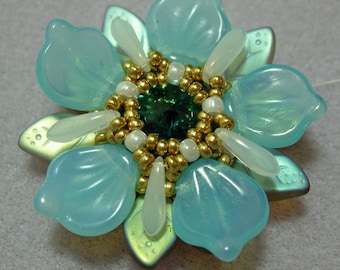 Himmlische Blumenanhänger - ausschließlich Pdf Beading Tutorial für den persönlichen Gebrauch
