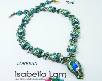 Loreean Austrian Crystal Set in Navettes, PaisleyDuo and Rivoli necklace Kit and Tutorial