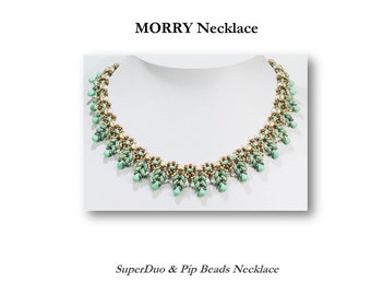 MORRY SuperDuo Beadwork Necklace tutorial instructions for personal use only