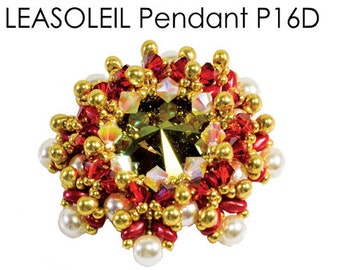 LESOLEIL Swarovski Rivoli Pendant Beadwork DIY Beading Kit (Instruction and Materials)