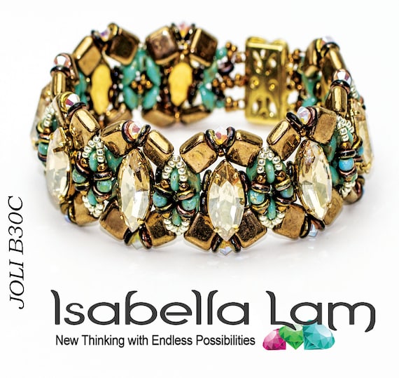 JOLI Swarovski Navette Beadwork Bracelet DIY Beading Kit Tutorial