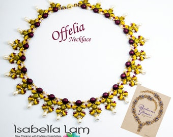 OFFELIA necklace Beadwoven Glamour  Crystal-embellished jewelry Book kit