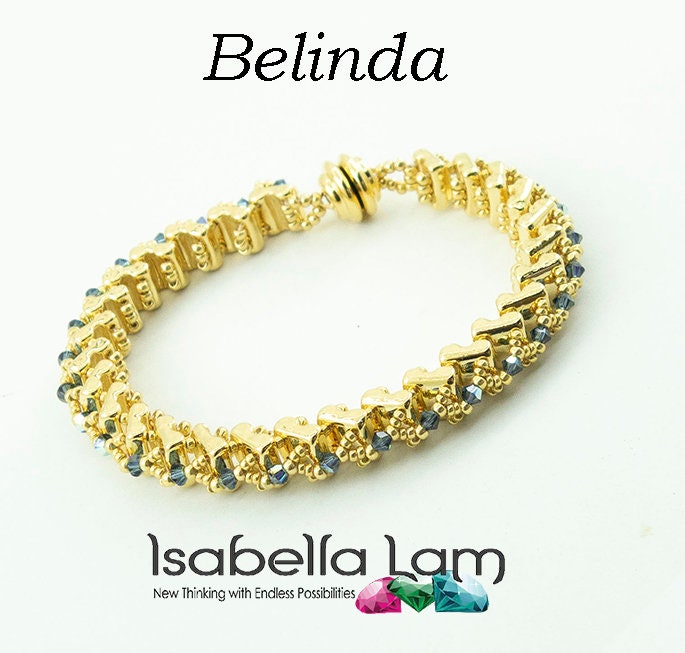 BELINDA 24K FIXER beads and Austrian crystal Bracelet Kit and Tutorial