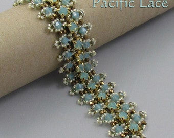 Tutorial de pulsera Pacific Lace Swarovski y SuperDuo Pdf solo para uso personal