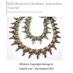 MAG Necklace Beadwork Exclusively PDF Beading tutorial for personal use only image 3