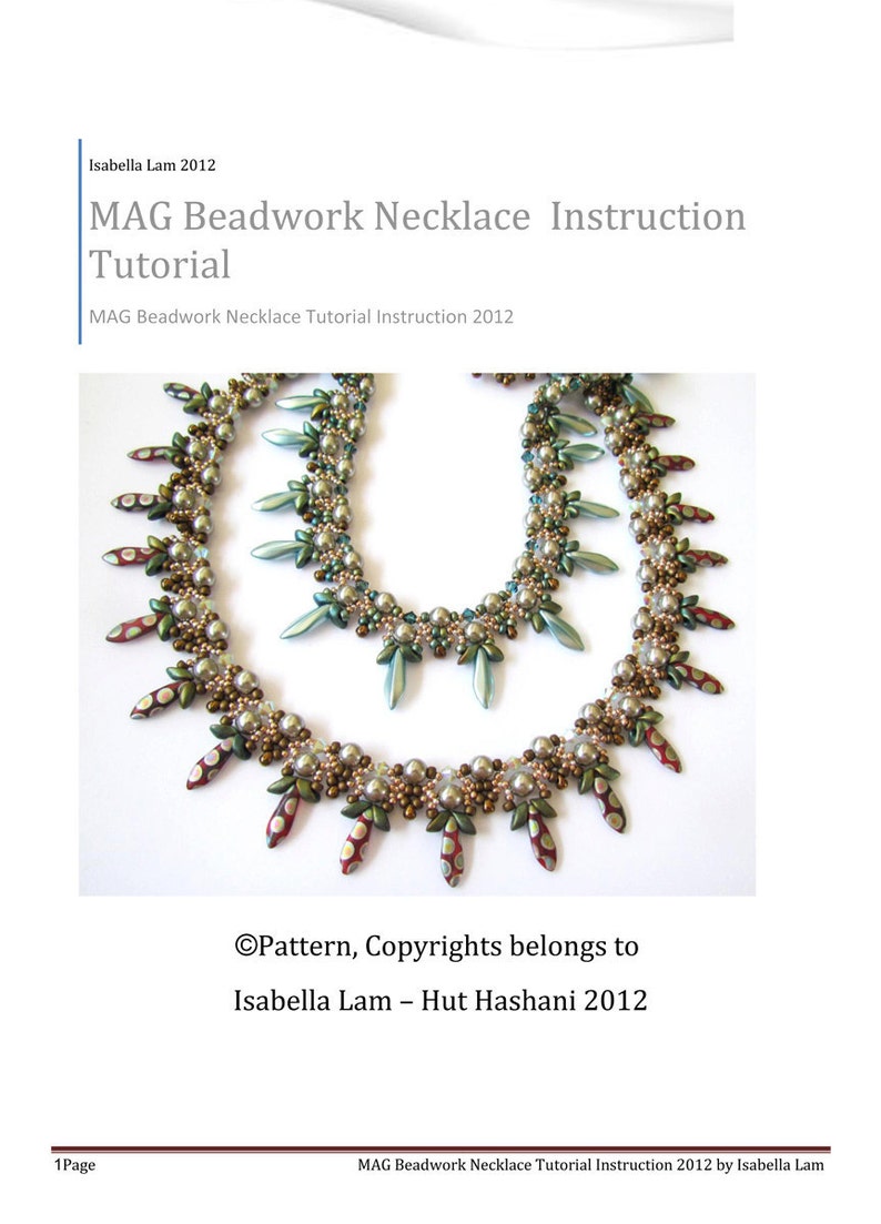 MAG Necklace Beadwork Exclusively PDF Beading tutorial for personal use only image 3