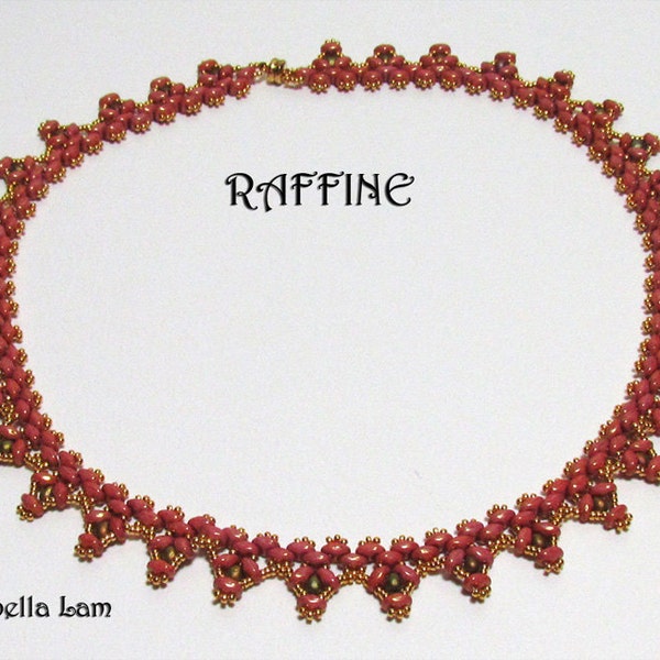 RAFFINE SuperDuo Beadwork Necklace Pdf tutorial instructions for personal use only