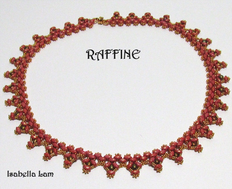 RAFFINE SuperDuo Beadwork Necklace Pdf tutorial instructions for personal use only image 1