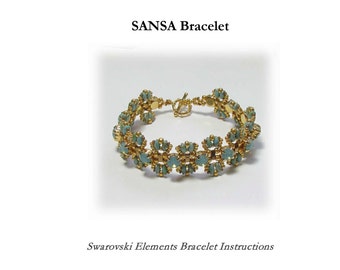 SANSA Tila and SuperDuo Beadwork Bracelet instructions for personal use only