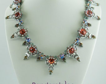 PANDORAS ICE Beadwork Necklace  DIY Beading Kit Materials and Instructions