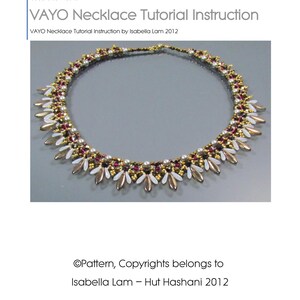 VAYO PERLA SuperDuo Beadwork Necklace Pdf tutorial instructions for personal use only image 3