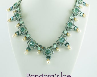 PANDORAS ICE Beadwork Necklace  DIY Beading Kit Materials and Instructions