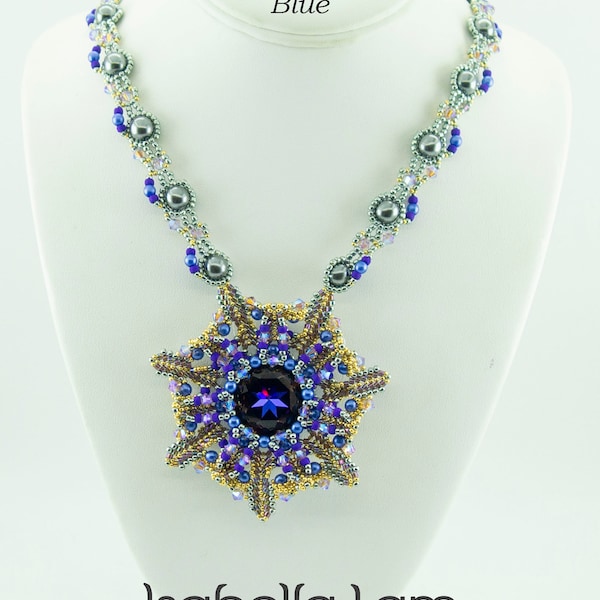 Lotus Austrian crystal fancy stone and pearls Necklace Tutorial