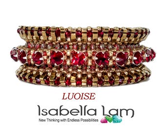 LUISE Swarovski Rose Montee Beadwork Bracelet DIY Beading Kit Tutorial