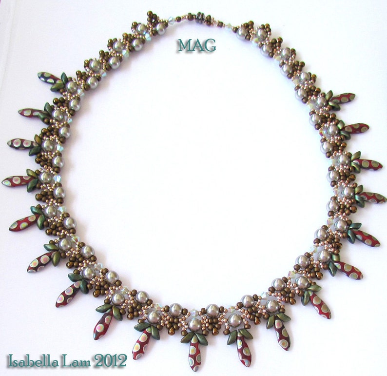 MAG Necklace Beadwork Exclusively PDF Beading tutorial for personal use only image 2