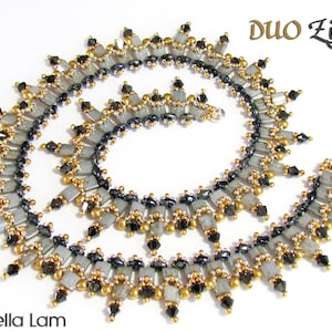 DUO Ziggi SuperDuo Beadwork Necklace Pdf tutorial instructions for personal use only image 2