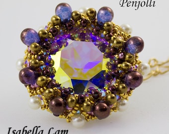 Pendentif Penjolli Swarovski PDF Tutoriel sur les perles pour usage personnel uniquement
